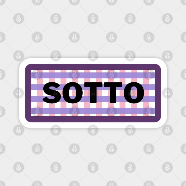 Purple Checkered Sotto Surname Magnet by aybe7elf