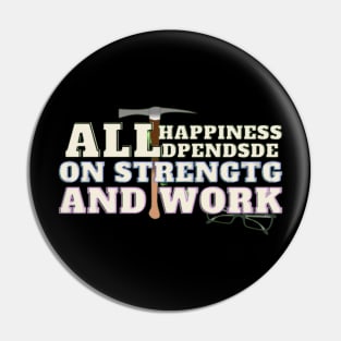 Happiness Strengts work Pin