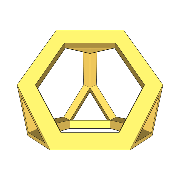 gmtrx lawal skeletal truncated tetrahedron by Seni Lawal