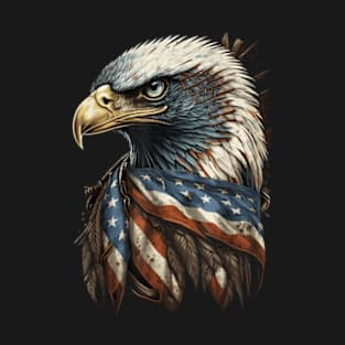 Patriotic Bald Eagle 4Th Of July Men Usa American Flag T-Shirt