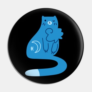 Blue Moon Kitty Cat Pin