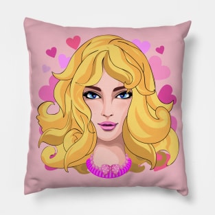 Barbie Pink Beauty Portrait Pillow