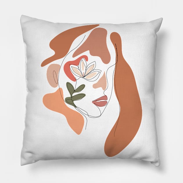 young girl Pillow by NJORDUR