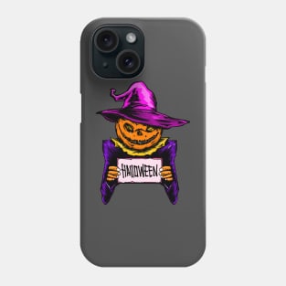 pumpkin man in halloween costume Phone Case