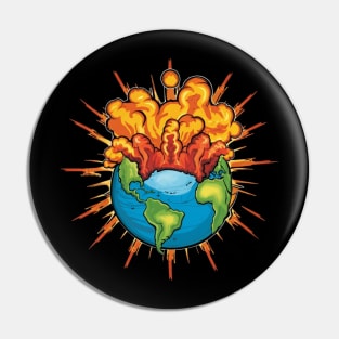 Earth Goes Boom Pin