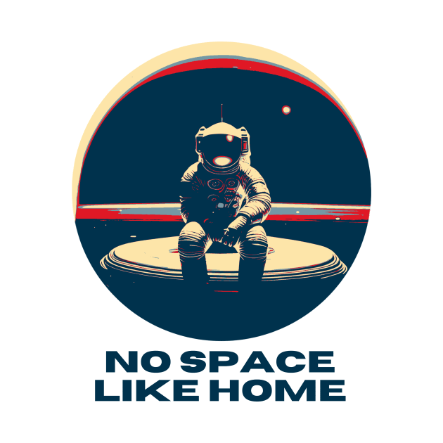 No Space Like Home Lonely Astronaut by DesignArchitect