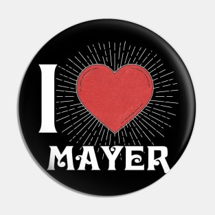 Graphic Mayer Proud Name Christmas Birthday 70s 80s 90s Vintage Styles Pin