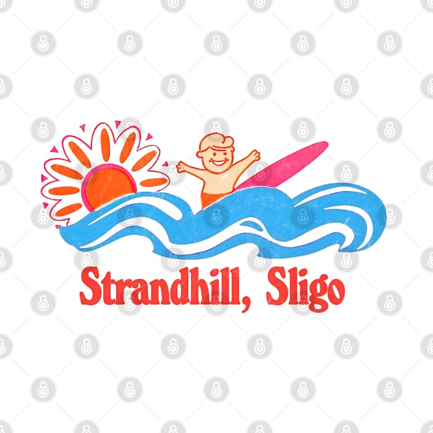 Strandhill, Co Sligo - Irish Retro Surf Gift Design by feck!