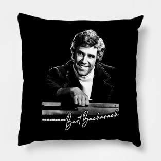 Burt Bacharach  // Retro 60s Aesthetic Design Pillow