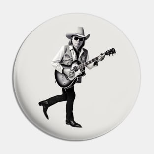 Dwight Yoakam Playing Guitar Pin