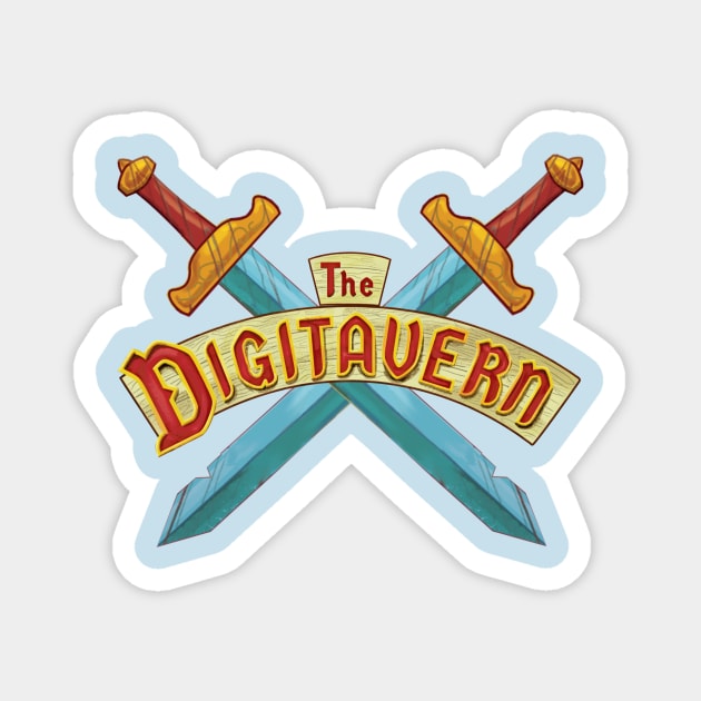 DT Crossing Swords Magnet by The DigiTavern