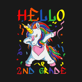 Kids Look Out 2nd Grade Grade Here I Come Unicorn T-Shirt