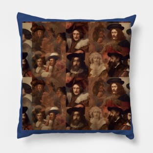 Rembrandt Paintings Mashup Pillow