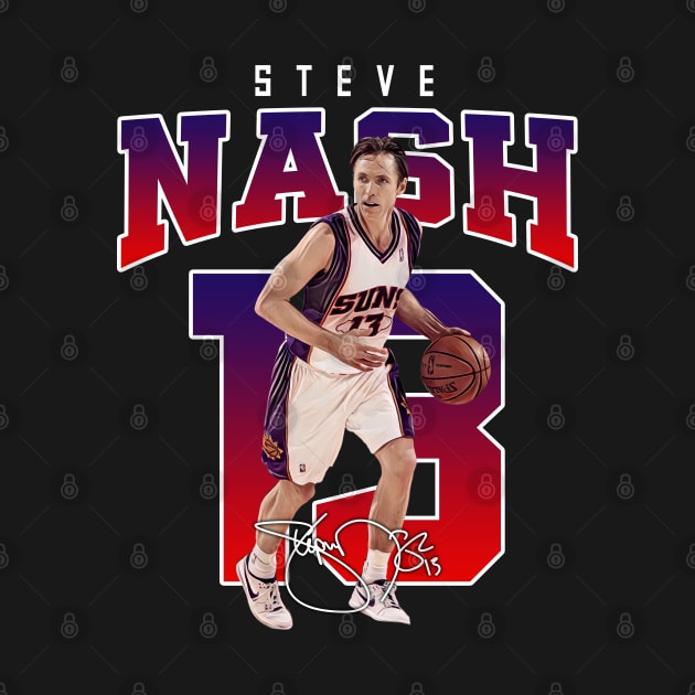 Steve Nash Basketball Legend Signature Vintage Retro 80s 90s Bootleg Rap Style by CarDE