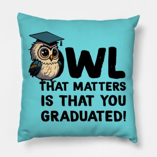 Fun Owl Graduation Pun Pillow