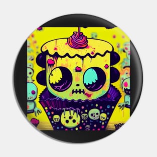 Kawaii Zombie Cupcake Pin