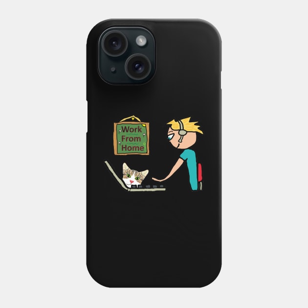 Work From Home Phone Case by Mark Ewbie