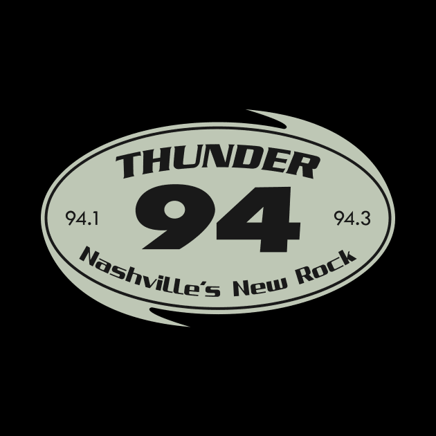 Thunder 94 Nashville Circle Design | 90s Radio Station Design by The90sMall