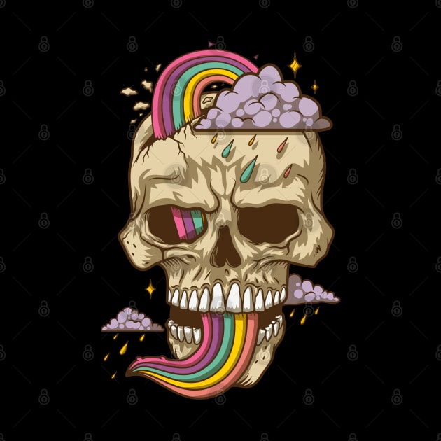 Rainbow Skull by Made In Kush