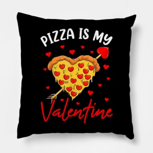 Pizza Is My Valentine Funny Valentines Day Heart Shape 2024 Pillow