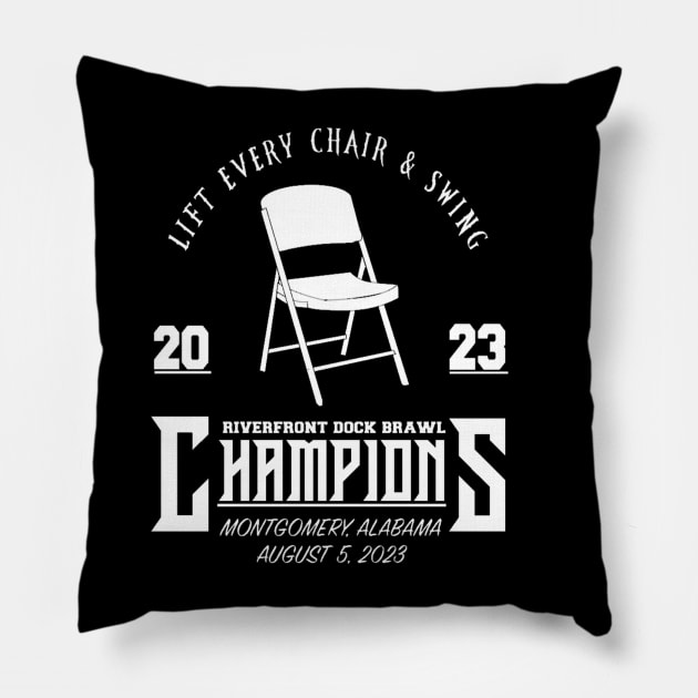 Riverfront Brawl Championship Pillow by The New Politicals