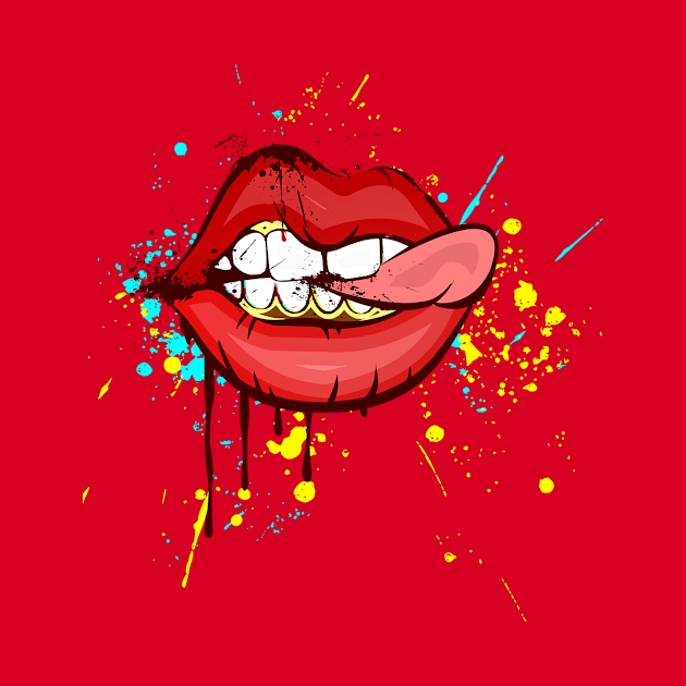 Sweet Lips Tongue pop Shirt gift idea by MIRgallery