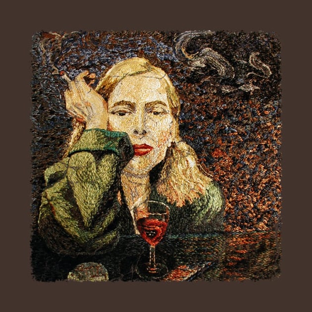 Joni Mitchell - Retro 1990s Style Fan Art Design by C'antTellMeNothing Arts