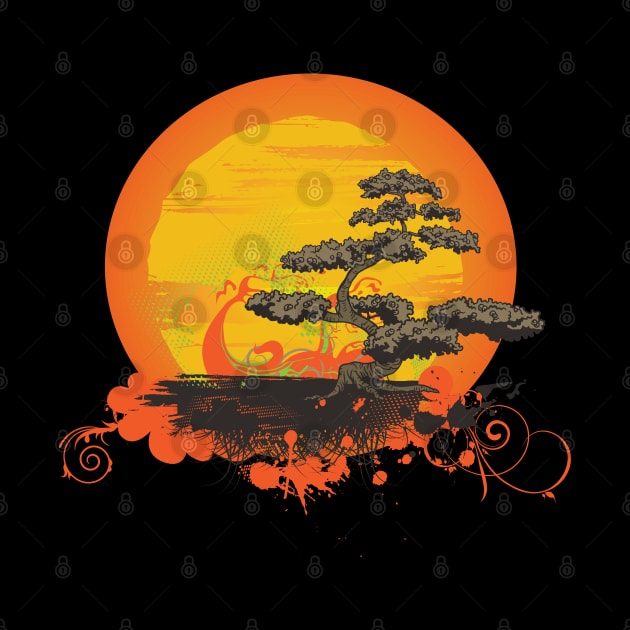 Japanese Bonsai Orange Dawn by BlackRavenOath