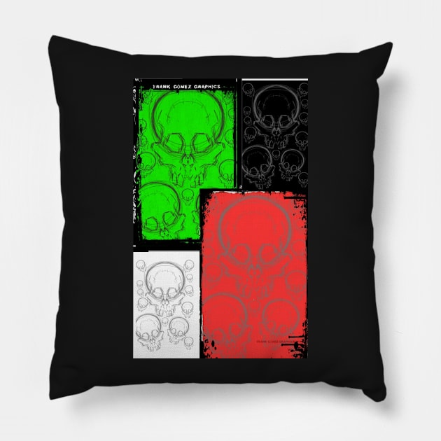 Skulls montage Pillow by FrankGmz