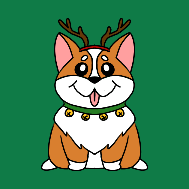 Christmas Corgi by SolarCrush