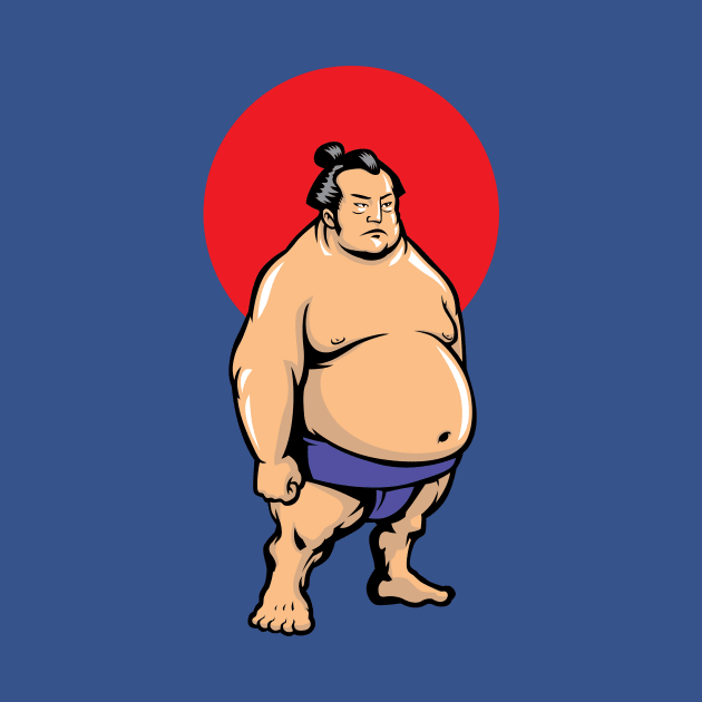 Japanese Sumo Wrestler Japan National Sport Fighter by XOZ