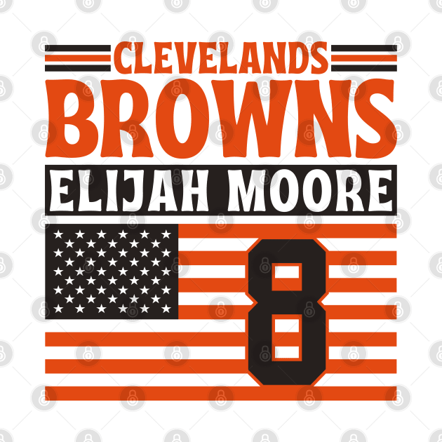 Cleveland Browns Moore 8 American Flag Football by Astronaut.co