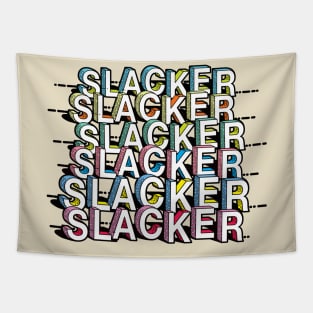 Slacker - 90s Style Typographic Font Design Tapestry