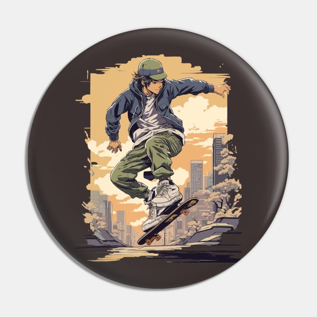 Anime skateboarder Pin by Alex