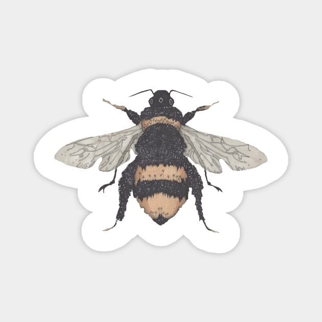 Bee, the gardener's friend. Buzzing! Magnet by krisevansart