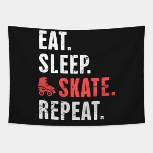 Eat. Sleep. Skate. Repeat. | Roller Skating Tapestry