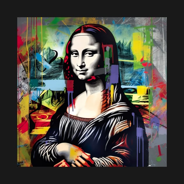 Graffiti Mona Lisa: A Colorful Twist on a Classic Portrait by naars90