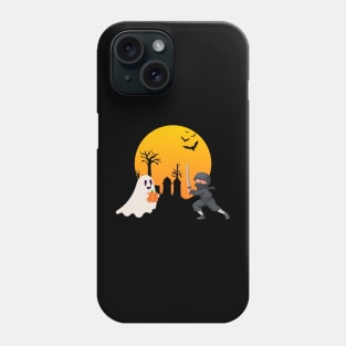 Ninja meets Halloween Ghost Phone Case