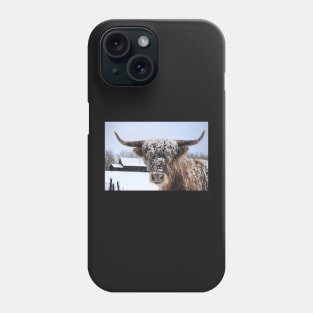Highland Cow In Winter Phone Case