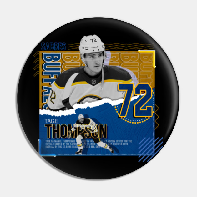 Tage Thompson Hockey Paper Poster Sabres - Tage Thompson - Magnet