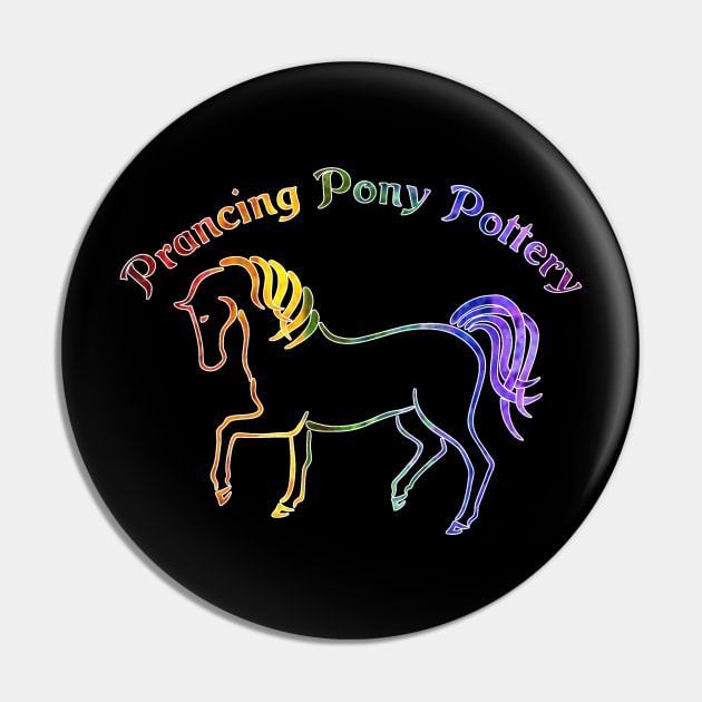 Prancing Pony Pottery Rainbow Swag Pin by Tiger Torre