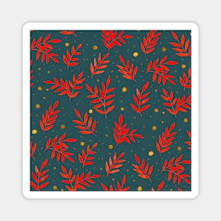 Magical branches - teal and orange Magnet