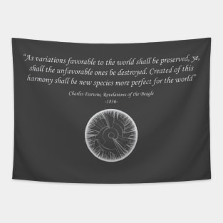 Dramatic Darwin Quote Tapestry