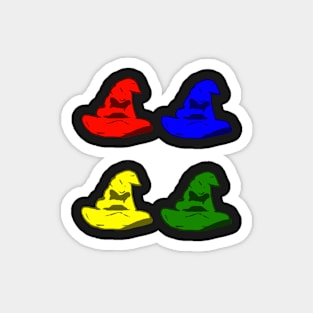 4 Colored Magical Hats Magnet