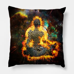 Meditation in Vivid Space Pillow