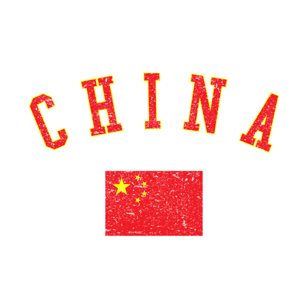 China Country Heritage Flag Vintage by zurcnami