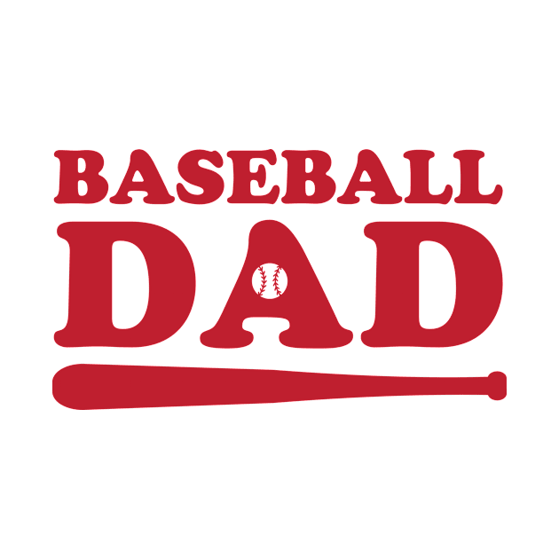 Baseball Dad Red by College Mascot Designs