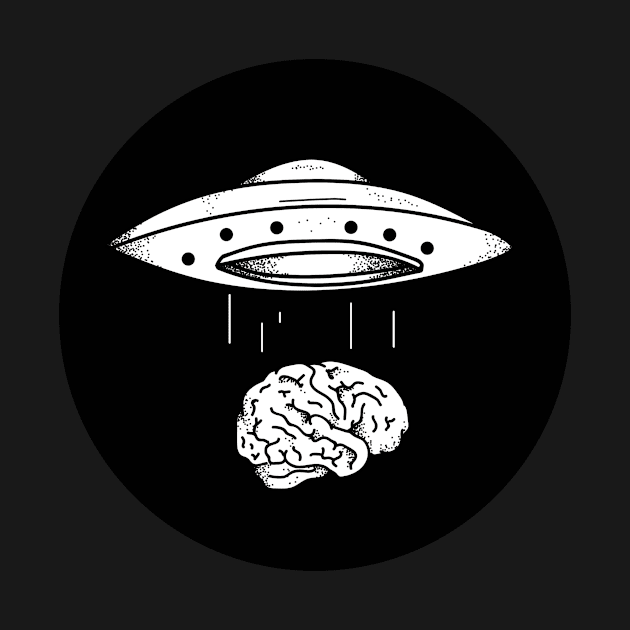 UFO Searching for Brain by Mad Art