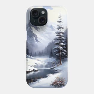 Snowy Mountains - Oil Paint Phone Case