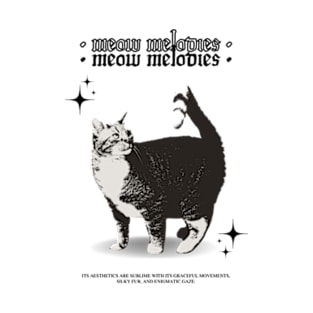 Meow Melodies Aesthetic Cat T-Shirt